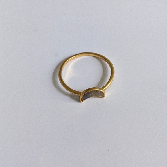 NWT Madewell Crescent Moon Ring Size 8 - Picture 3 of 11
